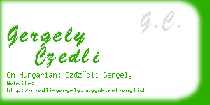 gergely czedli business card